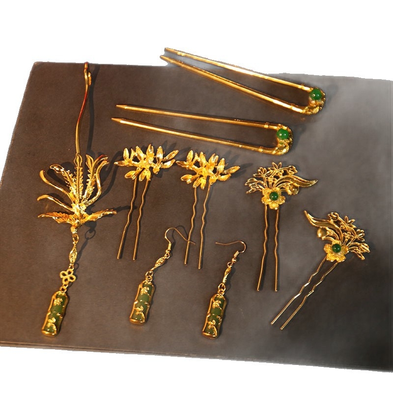 Accesorii pentru cap în stil chinezesc nou, aliaj, formă fluture, electroplacare