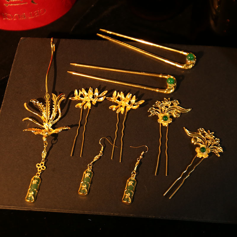 Accesorii pentru cap în stil chinezesc nou, aliaj, formă fluture, electroplacare