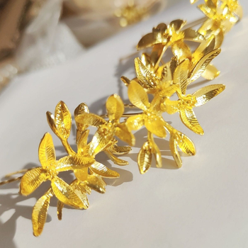 Hajtű virágos dizájnnal, retro stílus, ötvözet, elektroplatírozás, származás: Jinhua