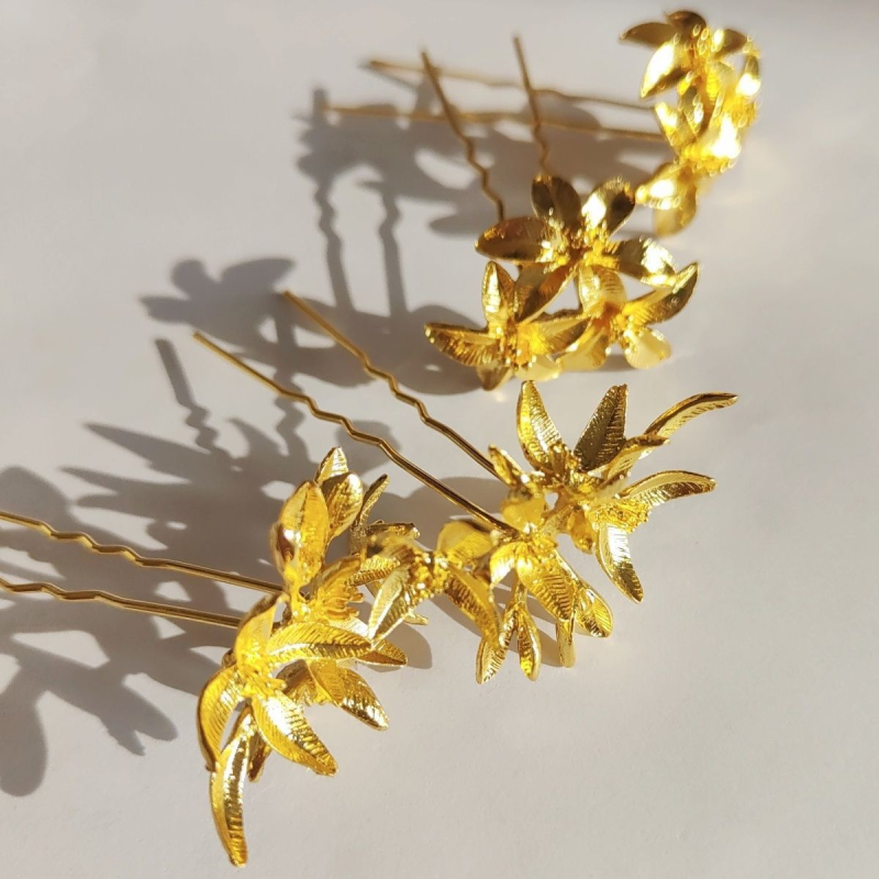 Hajtű virágos dizájnnal, retro stílus, ötvözet, elektroplatírozás, származás: Jinhua