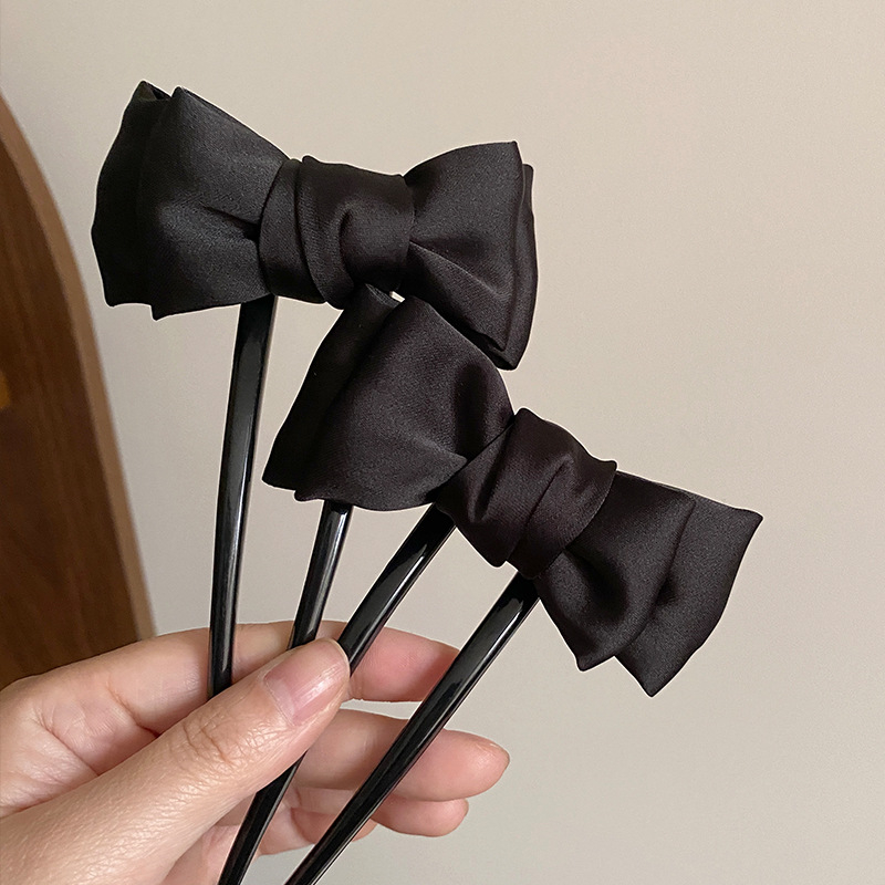 U-alakú hajtű masnival, textil anyag, egyszerű női hajkiegészítő, nyár 2024