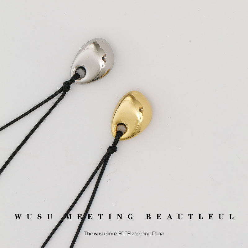 Nakit od titan čelika s lancem klavikule i geometrijskim privjeskom, elektroplatirano, unisex, 5,5 g