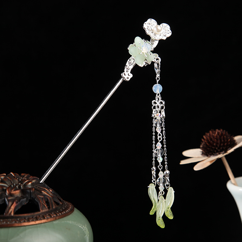 Agrafă de păr din aliaj cu ciucuri, stil antic, accesorii pentru păr geometrice, lucrat manual