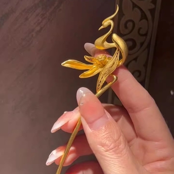 Agrafa de păr cu motiv fenix, din aliaj, stil vintage, formă geometrică, placare electrolitică, potrivită pentru nunți