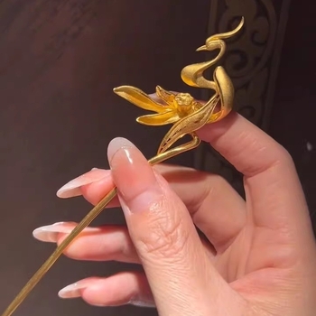 Agrafa de păr cu motiv fenix, din aliaj, stil vintage, formă geometrică, placare electrolitică, potrivită pentru nunți