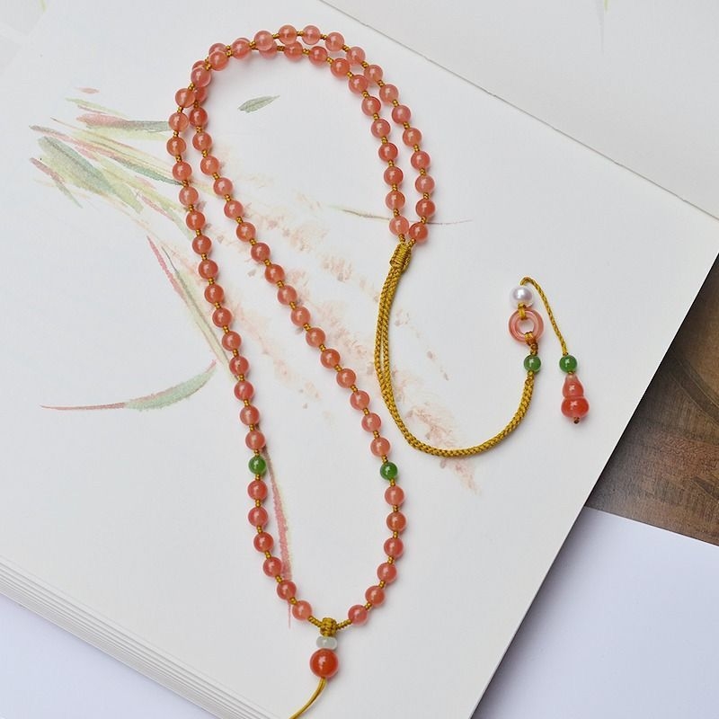 Geometrijski ogrlica, ručno izrađena | Materijal: bakar i cirkon | Privjesak od 18K zlata