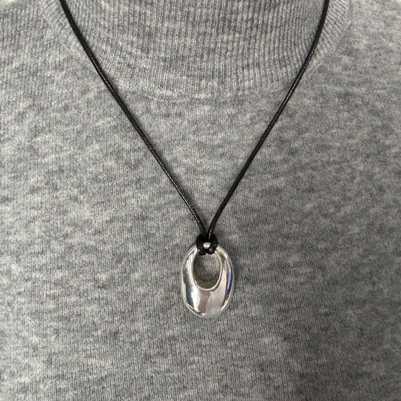 Geometrijski bakreni lančić s pozlatom, voskasta konopna ogrlica, privjesak od bakra s premazom srebra, izlazak jeseni 2025