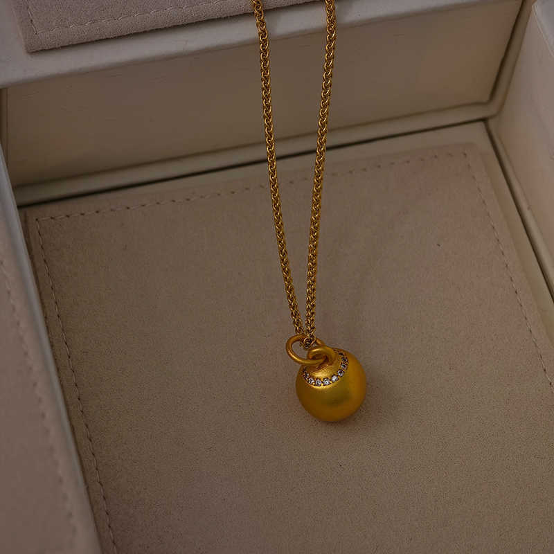 Colier Yuqi din cupru cu pandantiv cu pietre montate în montură mixtă, formă romb/picătură, geometric, lanț normal