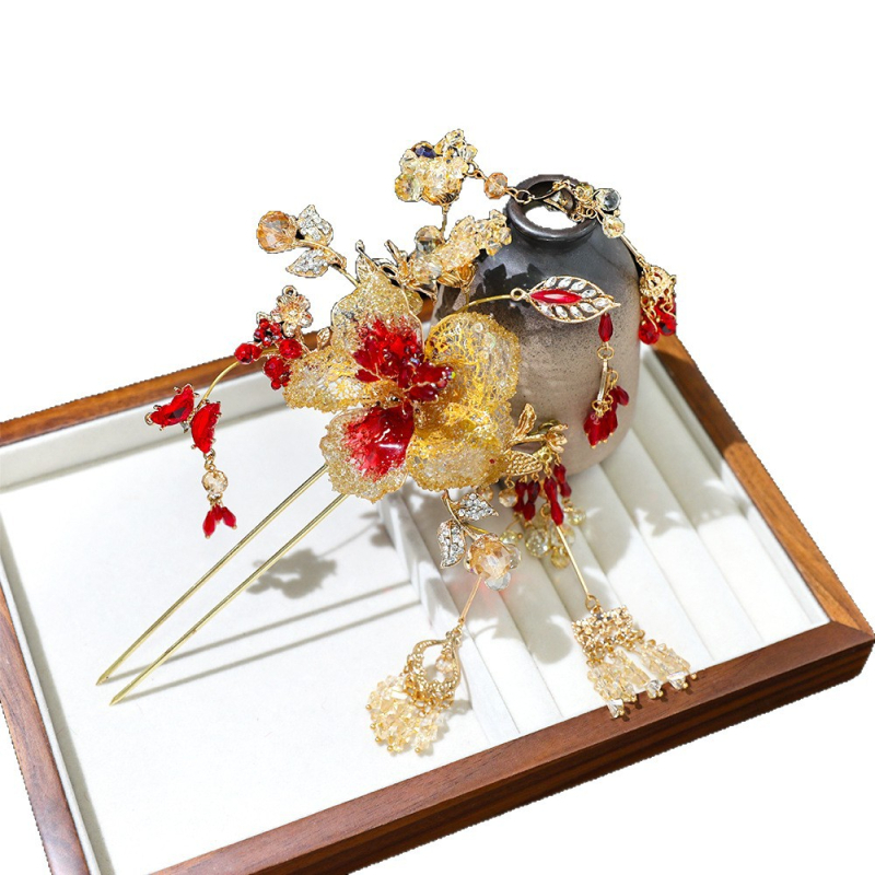 Accesoriu pentru păr în stil palat, aliaj, ciucuri, lucrat manual, pentru nuntă, headwear, iarna 2025