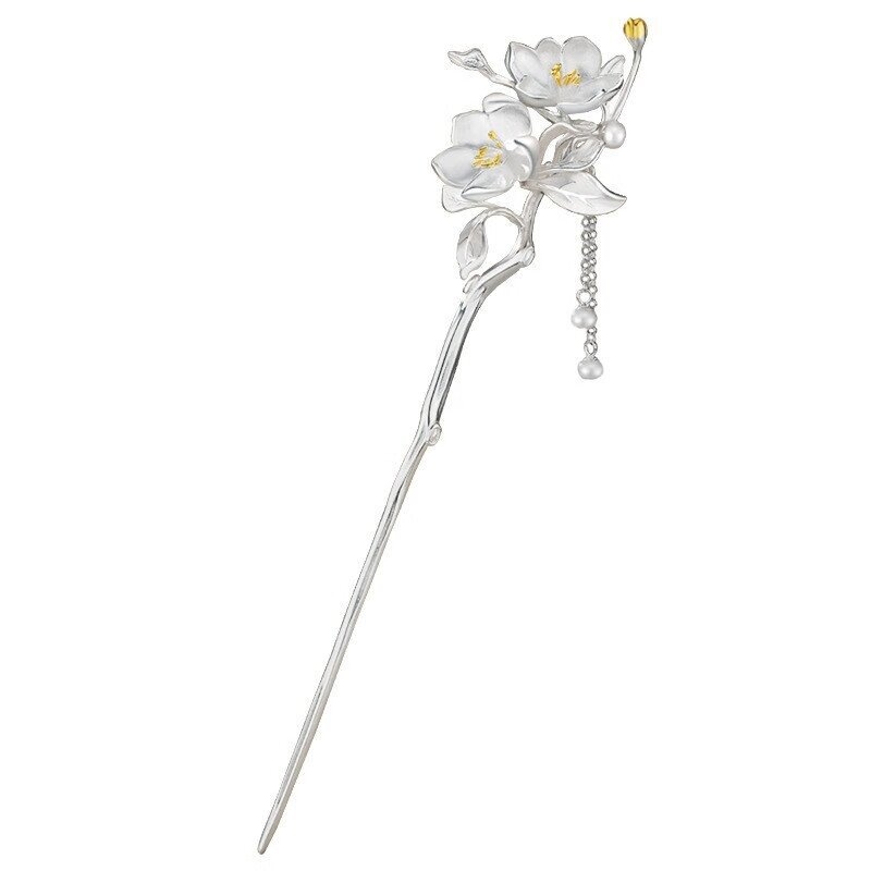 Igla za kosu od srebra, etnički stil, oblik cvijeta, Mingjun Jewelry