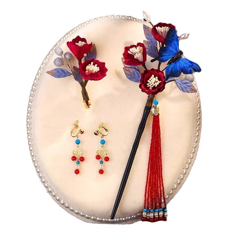 Menyasszonyi hajdísz kristályos virágmotívummal, ősi stílus (Anyag: Kristály; Személyre szabás: Igen; Csomagolás: Egyenként csomagolva)