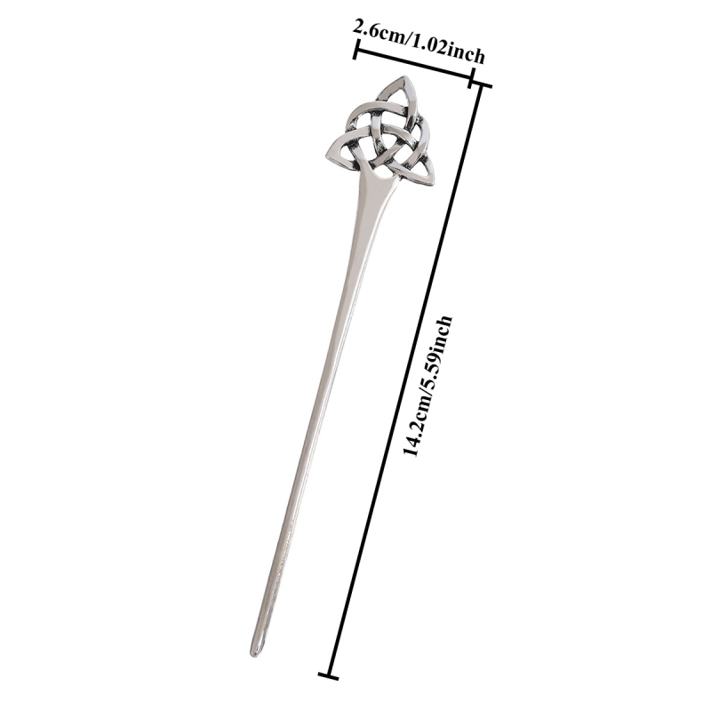 Hajcsipesz Kelta csomó, ötvözött, elektroplattázott, uniszex