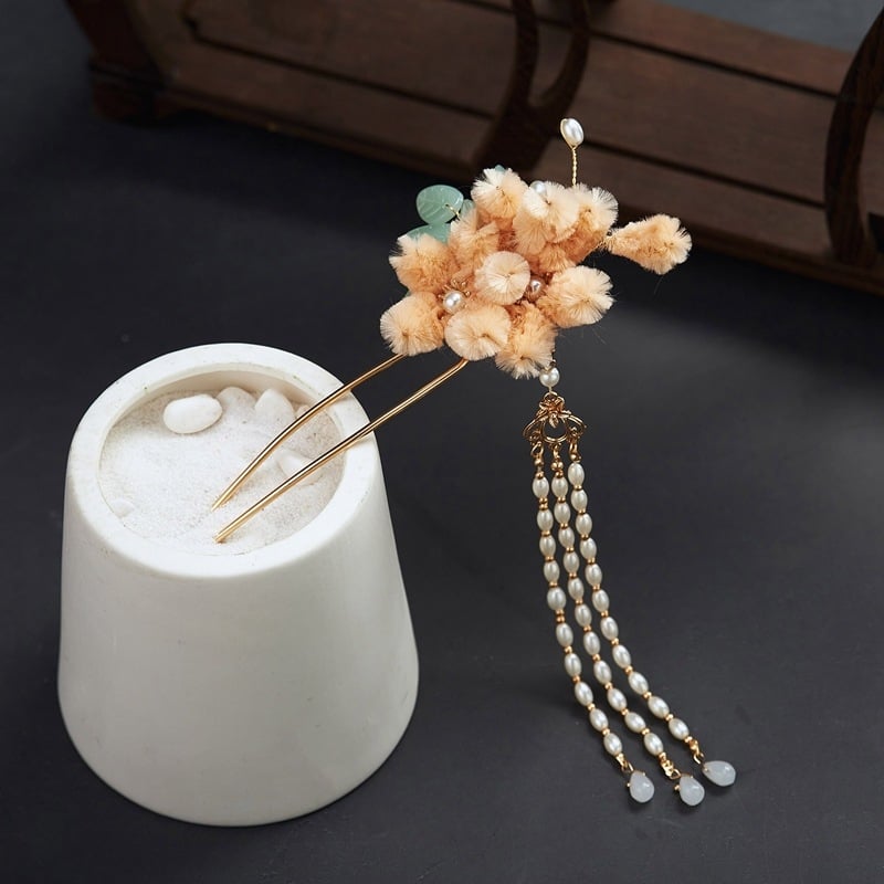 Agrafă de păr – aliaj, stil retro, decor floral, brand New Leaf, ambalaj separat