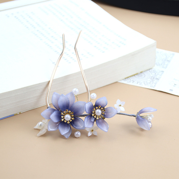 U-alakú hajtű, korongos dizájn, Tang-stílusú női hajdísz, ötvözet