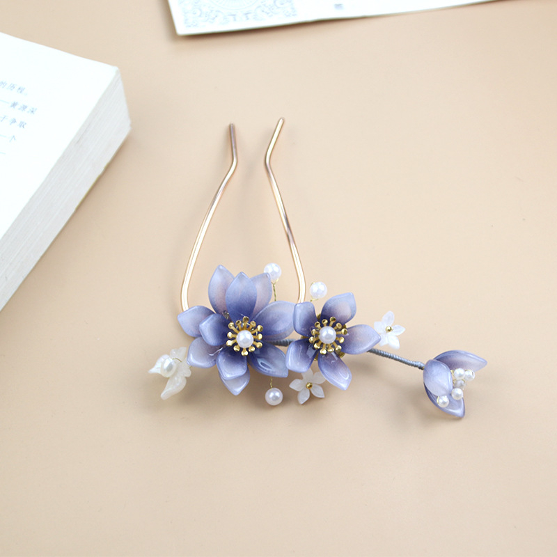 U-alakú hajtű, korongos dizájn, Tang-stílusú női hajdísz, ötvözet