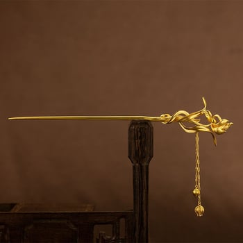 Agrafă de păr cu floare de orhidee, stil vintage, din aliaj, electroplacare