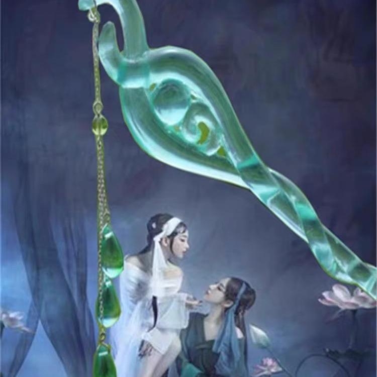 Štipa za kosu inspirirana White Snake Origin, karikaturalni stil, plast/smola materijal, geometrijski oblik, prilagodljivo