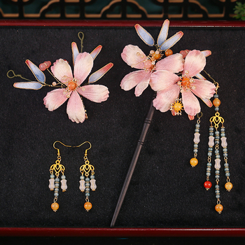 Accesoriu pentru păr cu detaliu filigran, material textil, stil retro, ambalaj individual, număr de producție T0048