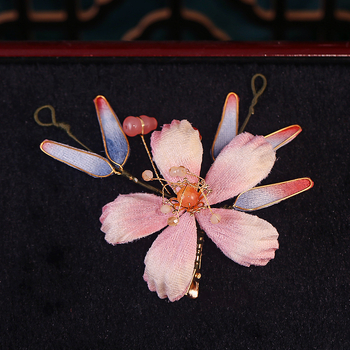 Accesoriu pentru păr cu detaliu filigran, material textil, stil retro, ambalaj individual, număr de producție T0048