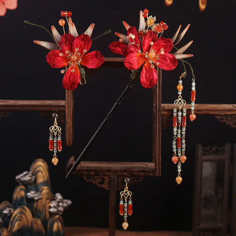 Accesoriu pentru păr cu detaliu filigran, material textil, stil retro, ambalaj individual, număr de producție T0048