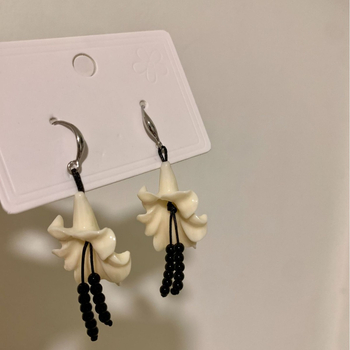 Colier cu pandantiv în formă de floare, din șnur de piele, pandantiv din rășină, lanț claviculă, bijuterii pentru femei