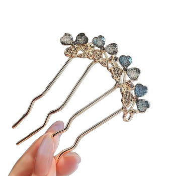 U-formos plaukų segtukas, lydinys, elektroplatavimas, elegantiškas moterų galvos aksesuaras