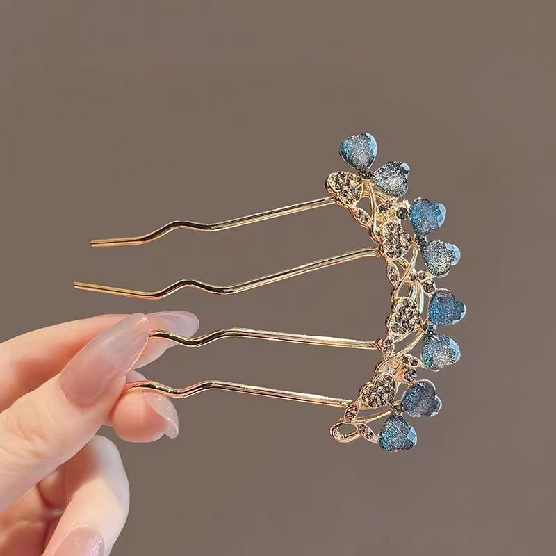 U-formos plaukų segtukas, lydinys, elektroplatavimas, elegantiškas moterų galvos aksesuaras