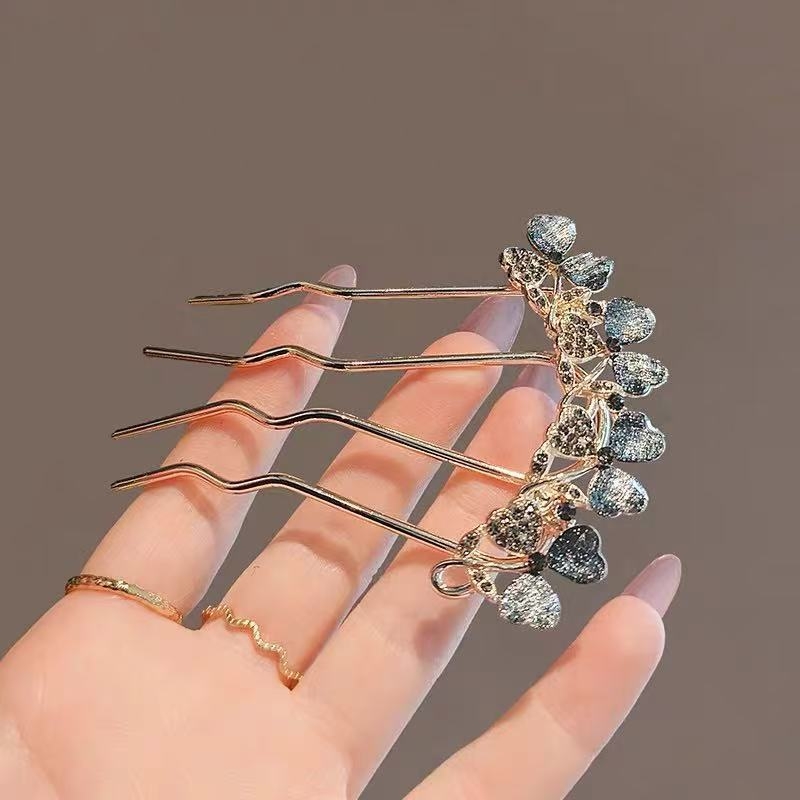 U-formos plaukų segtukas, lydinys, elektroplatavimas, elegantiškas moterų galvos aksesuaras