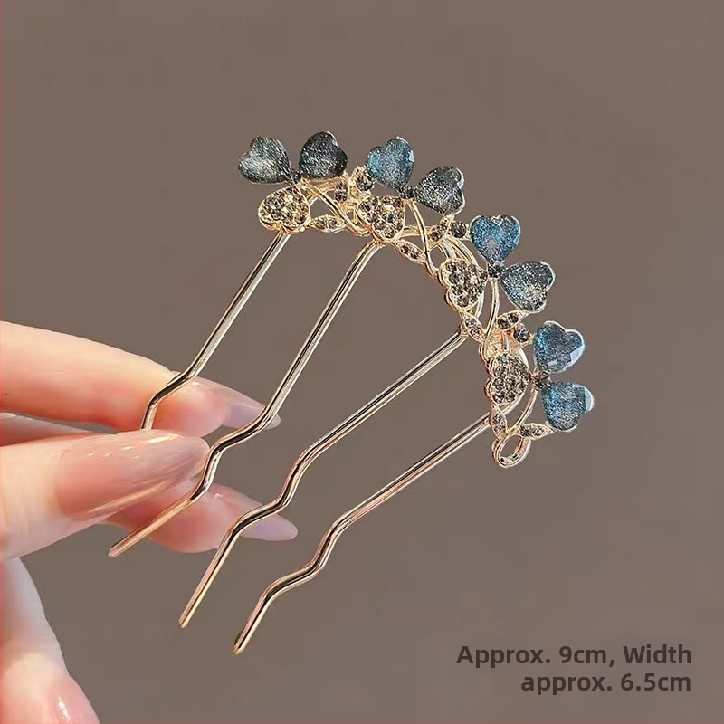 U-formos plaukų segtukas, lydinys, elektroplatavimas, elegantiškas moterų galvos aksesuaras