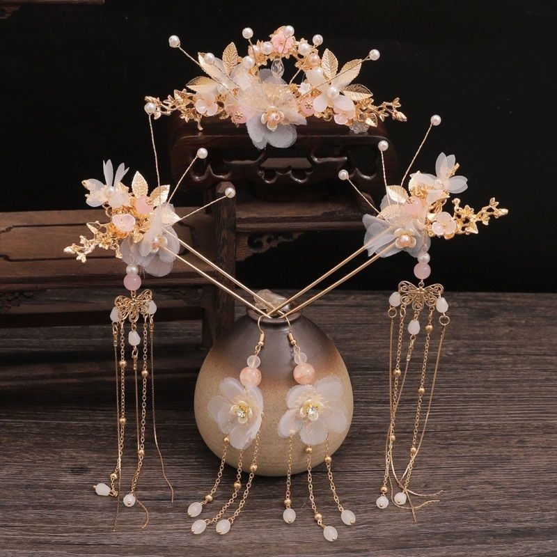 Hanfu plaukų segtukas – retro, antikinio stiliaus su kutais ir dragonfly motyvu, rankų darbo metalinis aksesuaras moterims