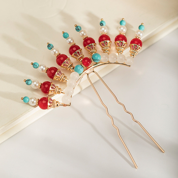 Hanfu hajtű – kézzel készített ötvözet, retro stílusú női hajdísz