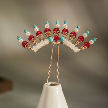 Hanfu hajtű – kézzel készített ötvözet, retro stílusú női hajdísz