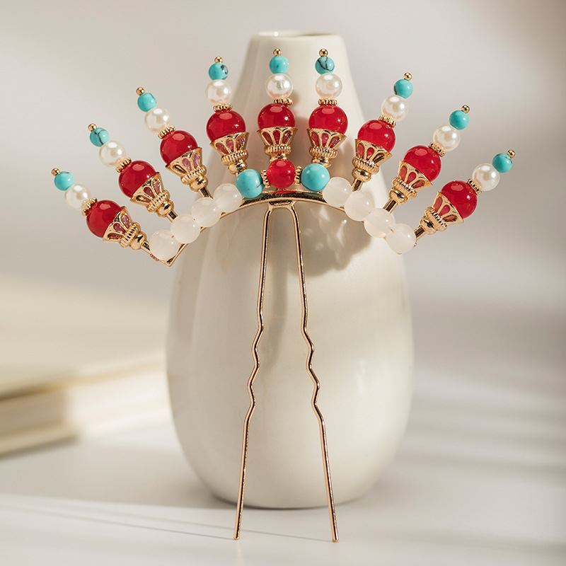 Hanfu hajtű – kézzel készített ötvözet, retro stílusú női hajdísz