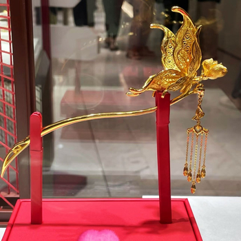 Clamă de păr cu motif fluture-flori, aliaj, stil lux ușor, pentru nuntă, ambalare individuală