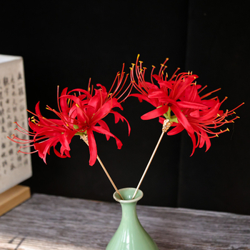 Hajtű gyöngyvirággal, ötvözet, vintage stílus, kézzel készített