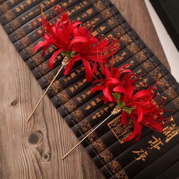 Hajtű gyöngyvirággal, ötvözet, vintage stílus, kézzel készített