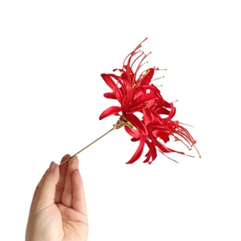 Hajtű gyöngyvirággal, ötvözet, vintage stílus, kézzel készített