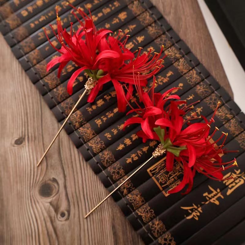 Hajtű gyöngyvirággal, ötvözet, vintage stílus, kézzel készített