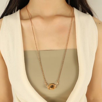 Titāna tērauda džemperu kaklarota, plaid raksts, ar pendantu iekļauts, universāls modes aksesuārs, paplašināšanas ķēde