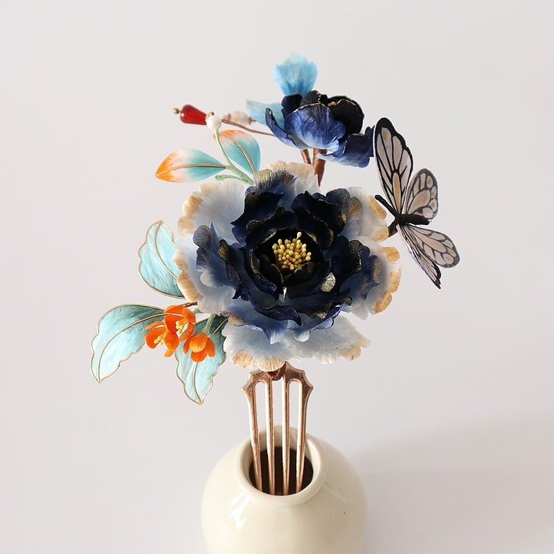 Plaukų papuošalas, rankų darbo, senovinio stiliaus galvos aksesuaras, prekinis ženklas Send spring corner, ruduo 2024