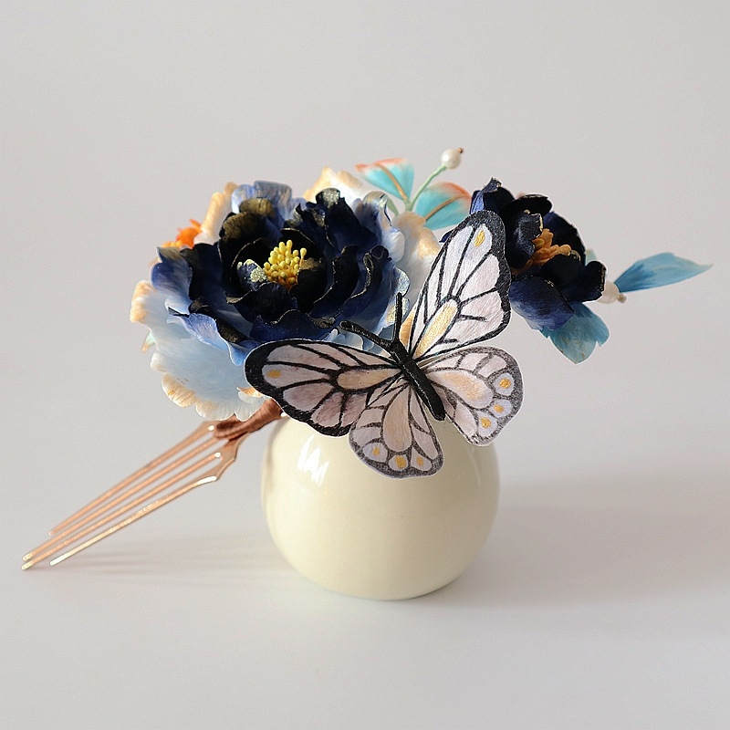 Plaukų papuošalas, rankų darbo, senovinio stiliaus galvos aksesuaras, prekinis ženklas Send spring corner, ruduo 2024