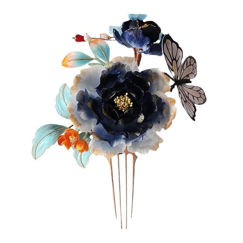 Plaukų papuošalas, rankų darbo, senovinio stiliaus galvos aksesuaras, prekinis ženklas Send spring corner, ruduo 2024