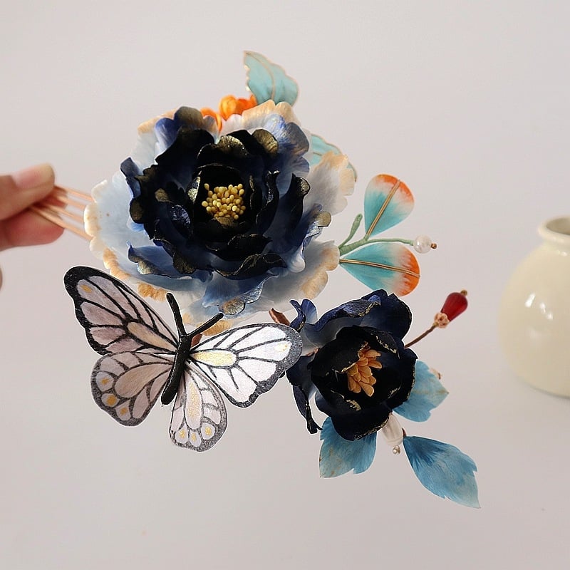 Plaukų papuošalas, rankų darbo, senovinio stiliaus galvos aksesuaras, prekinis ženklas Send spring corner, ruduo 2024