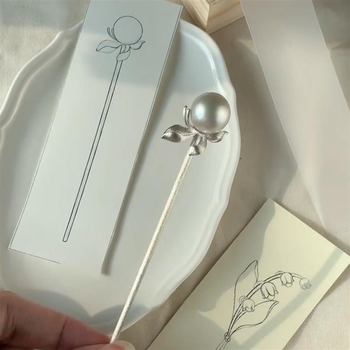 Ušica za kosu s perlama, novi kineski stil, geometrijski oblik (Materijal: Mix; Stil: Novi kineski stil; Oblik: Geometrijski; Šifra proizvoda: Hair accessories 0142; Sezona: Ljeto 2025)