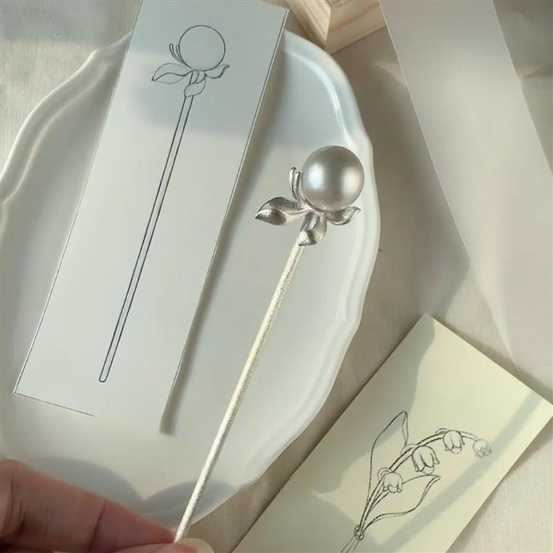 Ušica za kosu s perlama, novi kineski stil, geometrijski oblik (Materijal: Mix; Stil: Novi kineski stil; Oblik: Geometrijski; Šifra proizvoda: Hair accessories 0142; Sezona: Ljeto 2025)