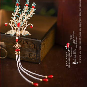 Retro bojtos hajdísz ötvözetből, női kiegészítő, Seiko felületkezelés, testreszabás elérhető