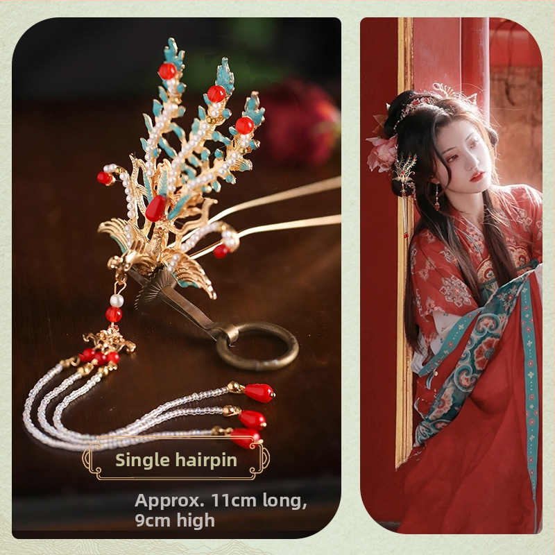 Retro bojtos hajdísz ötvözetből, női kiegészítő, Seiko felületkezelés, testreszabás elérhető