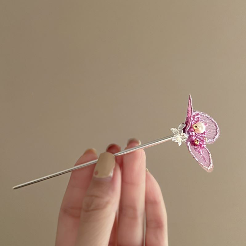 Agrafă de păr cu flori, stil nou chinezesc, material: aliaj, electroplacare, personalizare disponibilă