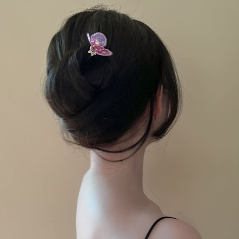 Agrafă de păr cu flori, stil nou chinezesc, material: aliaj, electroplacare, personalizare disponibilă