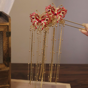 Clema de păr cu design original, material aliaj, decor floral, realizare manuală, ambalaj individual